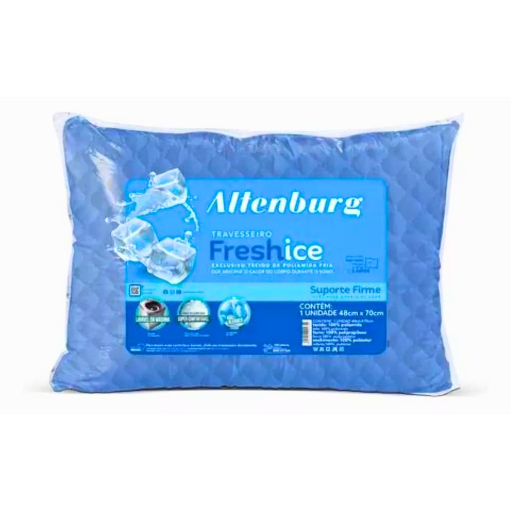Travesseiro Altenburg Fresh Ice Tecido de Poliamida Super Confortável Não Alérgico