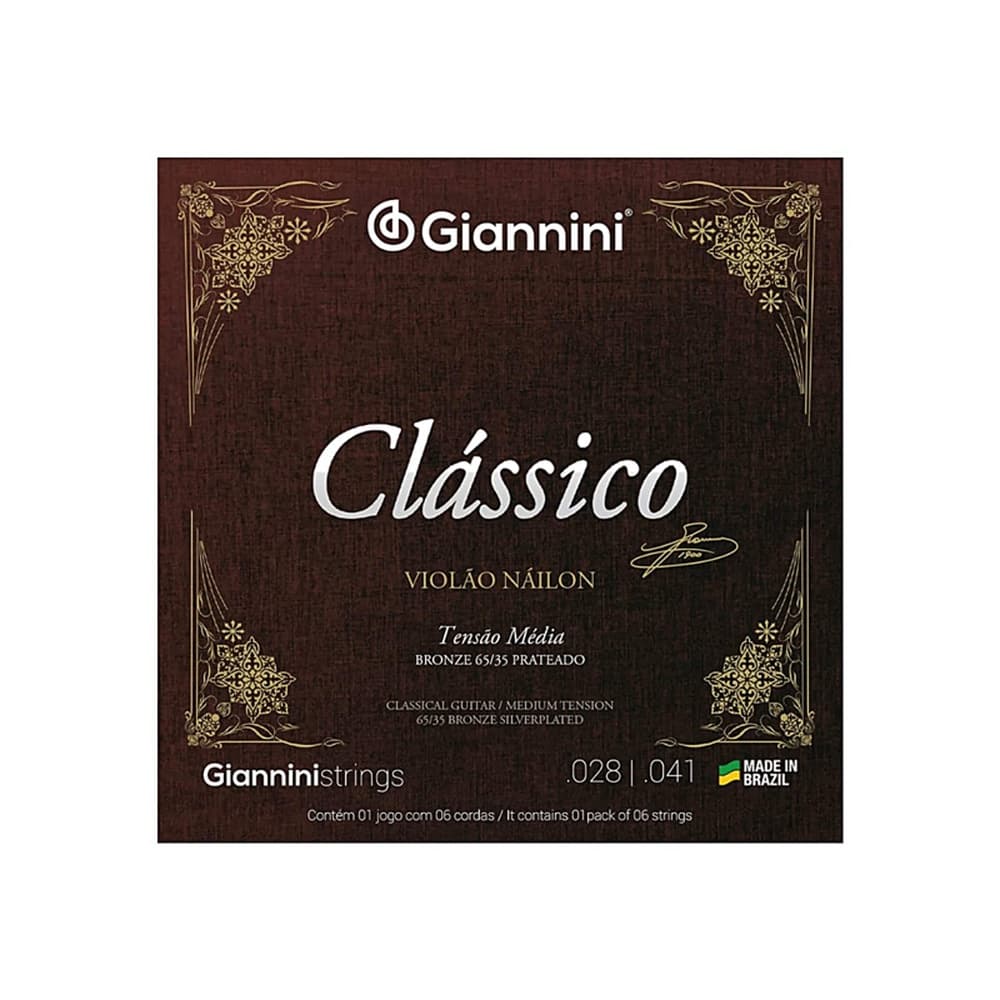 ENCORDOAMENTO GIANNINI VIOLAO GENWPM PRATEADO MEDIO 65/35