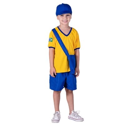 Fantasia Carteiro Infantil com Bone