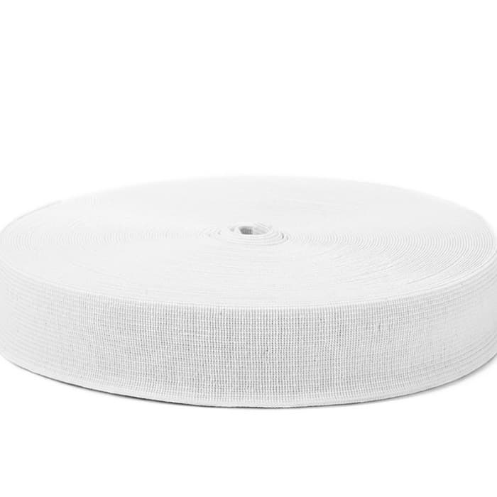 Elástico Reforçado BRANCO (50mm) - Ref: 2150*