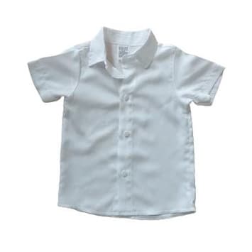 Camisa Social Masculino Infantil Manga Curta Viscose Lisa Estampada  02/10