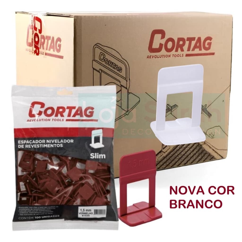 ESPAÇADOR NIVELADOR SLIM 1,5 mm VERMELHO CAIXA C/1000 PÇS 62417