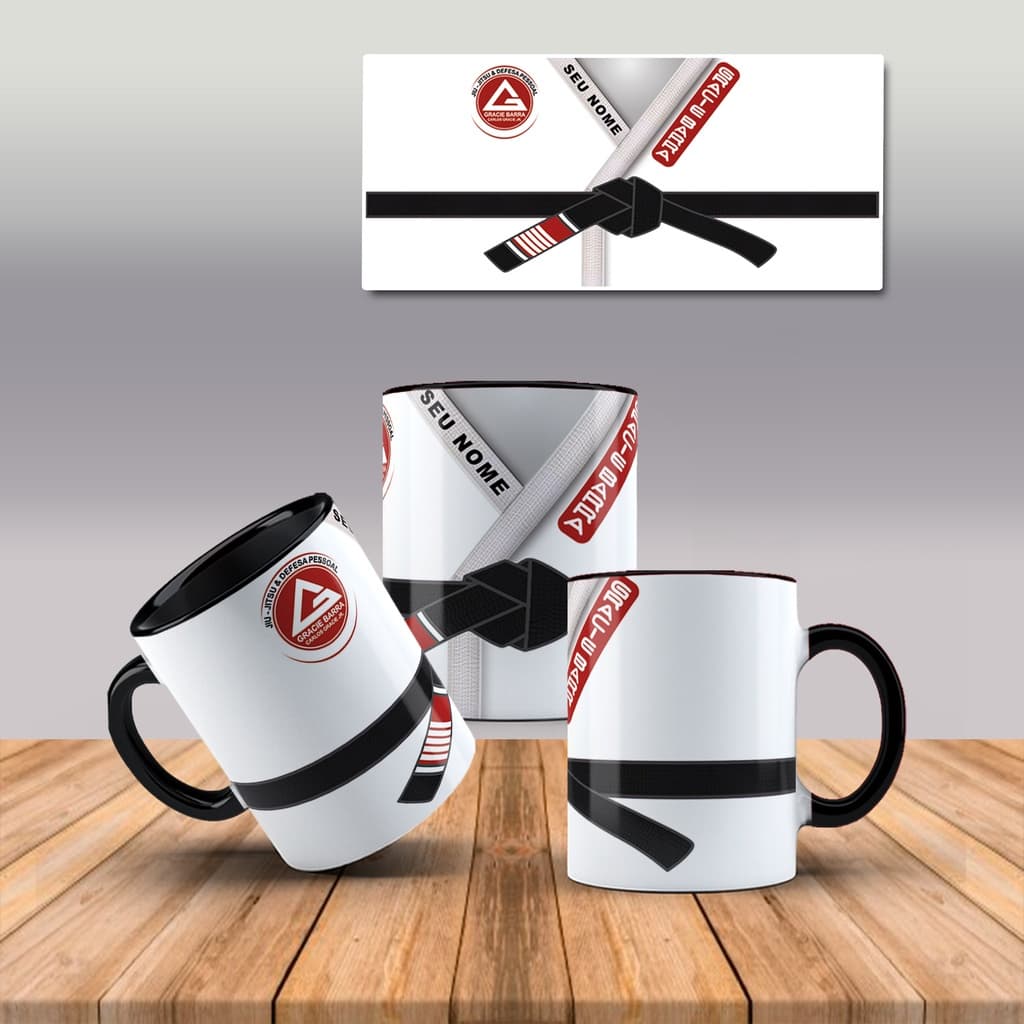 Desafie Seus Sentidos: Caneca Jiu Jitsu Faixa Preta com Café Brasileiro no Kimono de Cerâmica