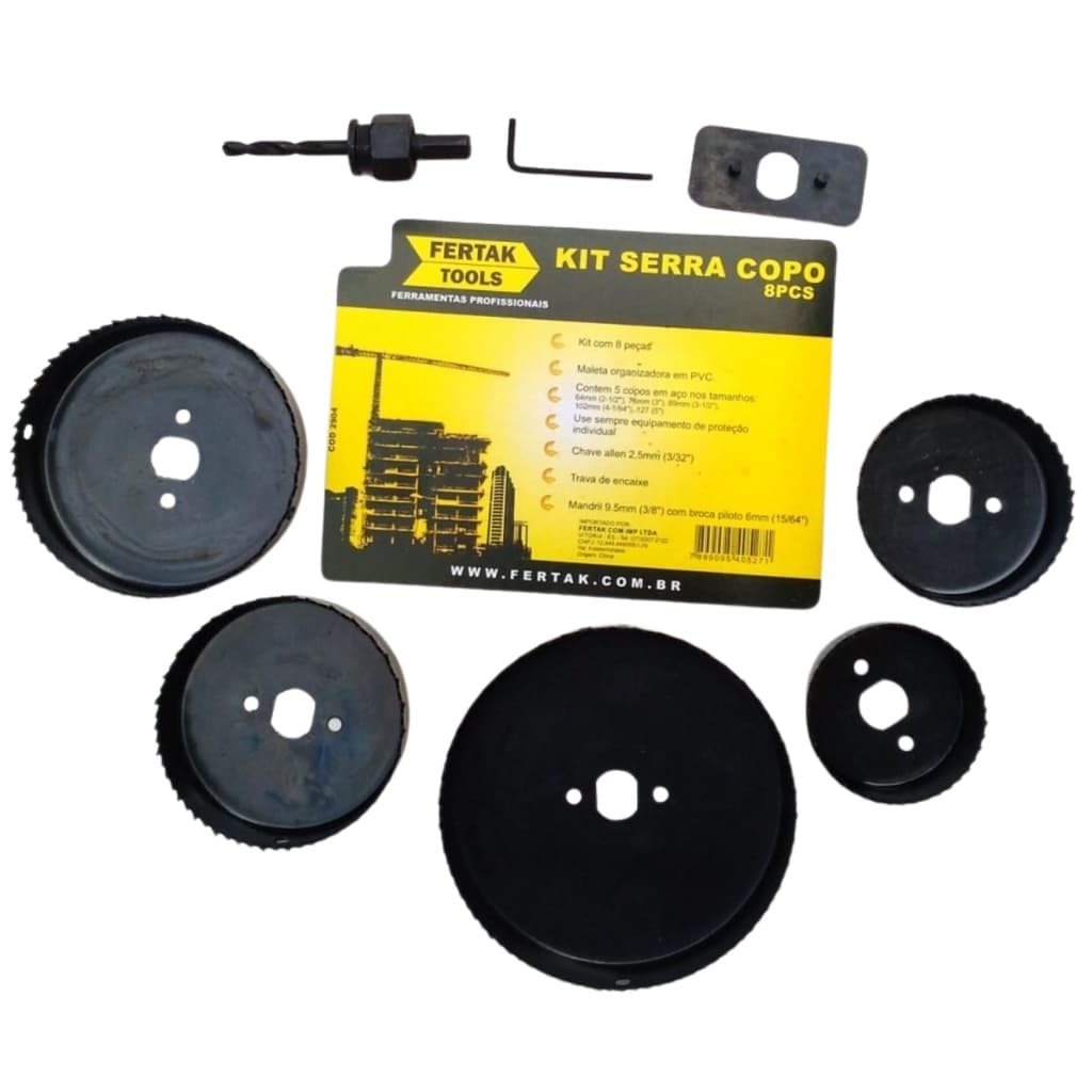 SERRA COPO KIT 8PCS FERTAK