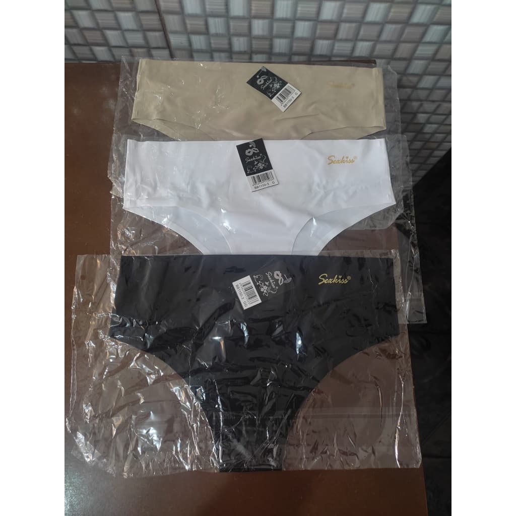 Kit com 6 Unidades de Calcinhas Sem Costura Cintura Alta - Sexkiss - Corte a Laser