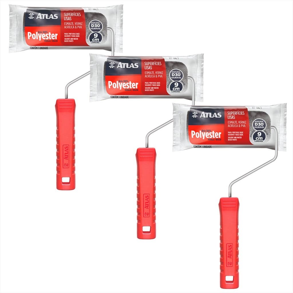 Rolos de Espuma para Pintura 9cm Atlas