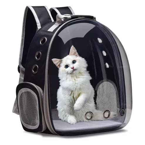 Mochila Pet Com Visão Panorâmica Em Acrílico Cão Gato Até 6KG