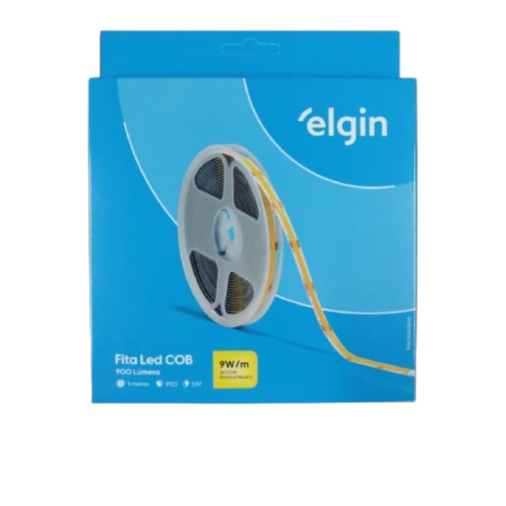 Fita Led elgin 24V COB 9W 4000K 5m