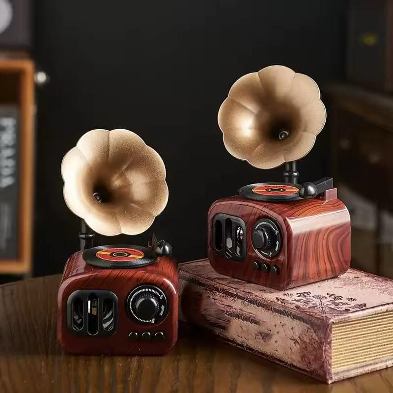 Caixinha de Música Retro Enfeite  Gramofone Para Decoração