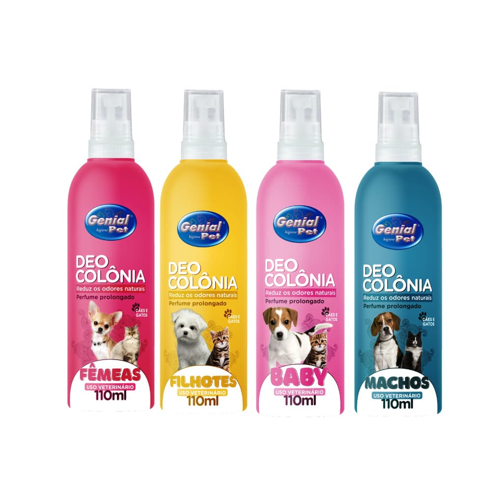 Perfume Pet para Cães e Gatos - Colônia Pet Perfume para Cachorro e Gato Genial Pet 110ml