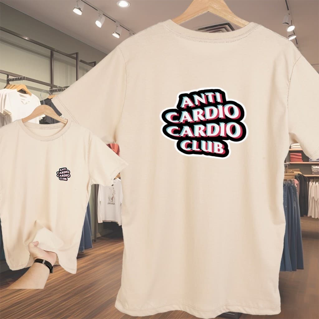 camisa masculina anti cardio club camisa oversized masculino academia cardio camiseta masculina streetwear algodão