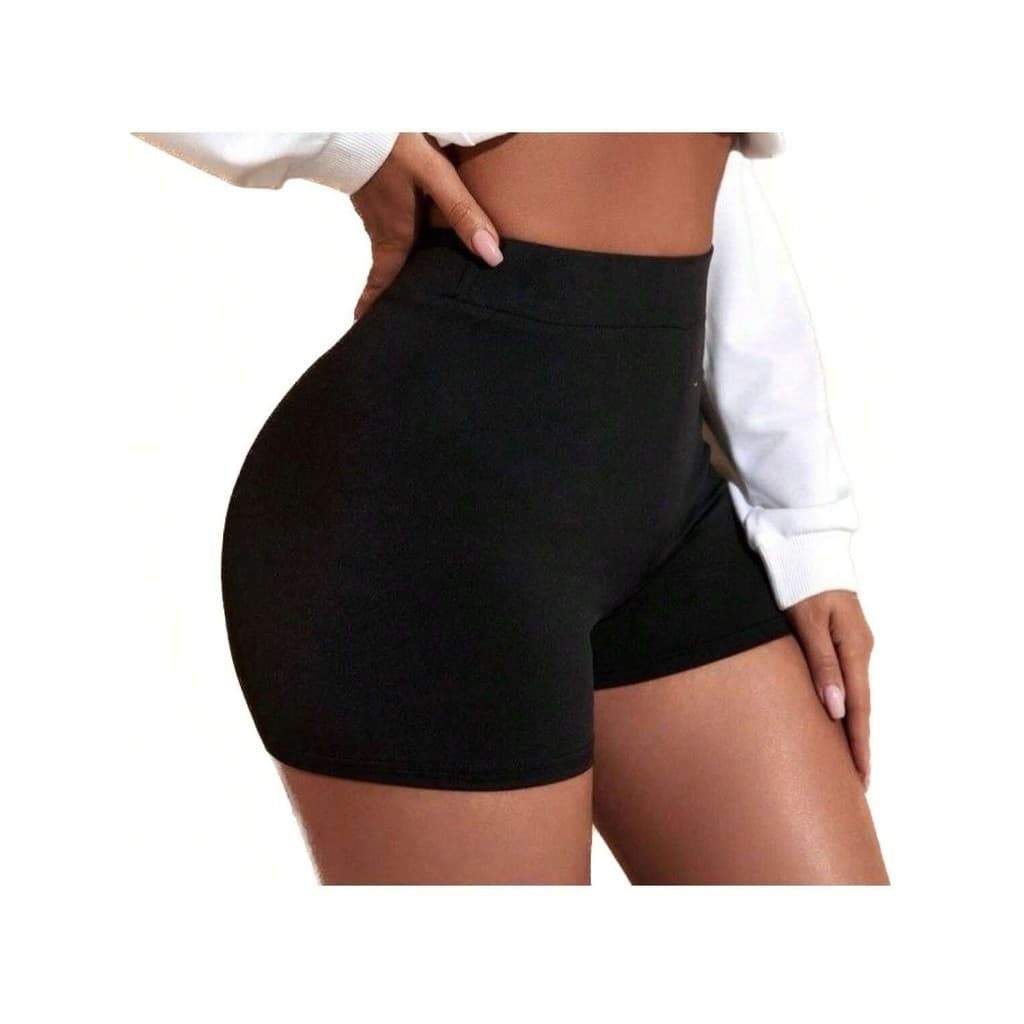 Short Curto Suplex Academia Fitness Feminino Cós Alto Cintura Alta Ginástica Yoga Dia a Dia