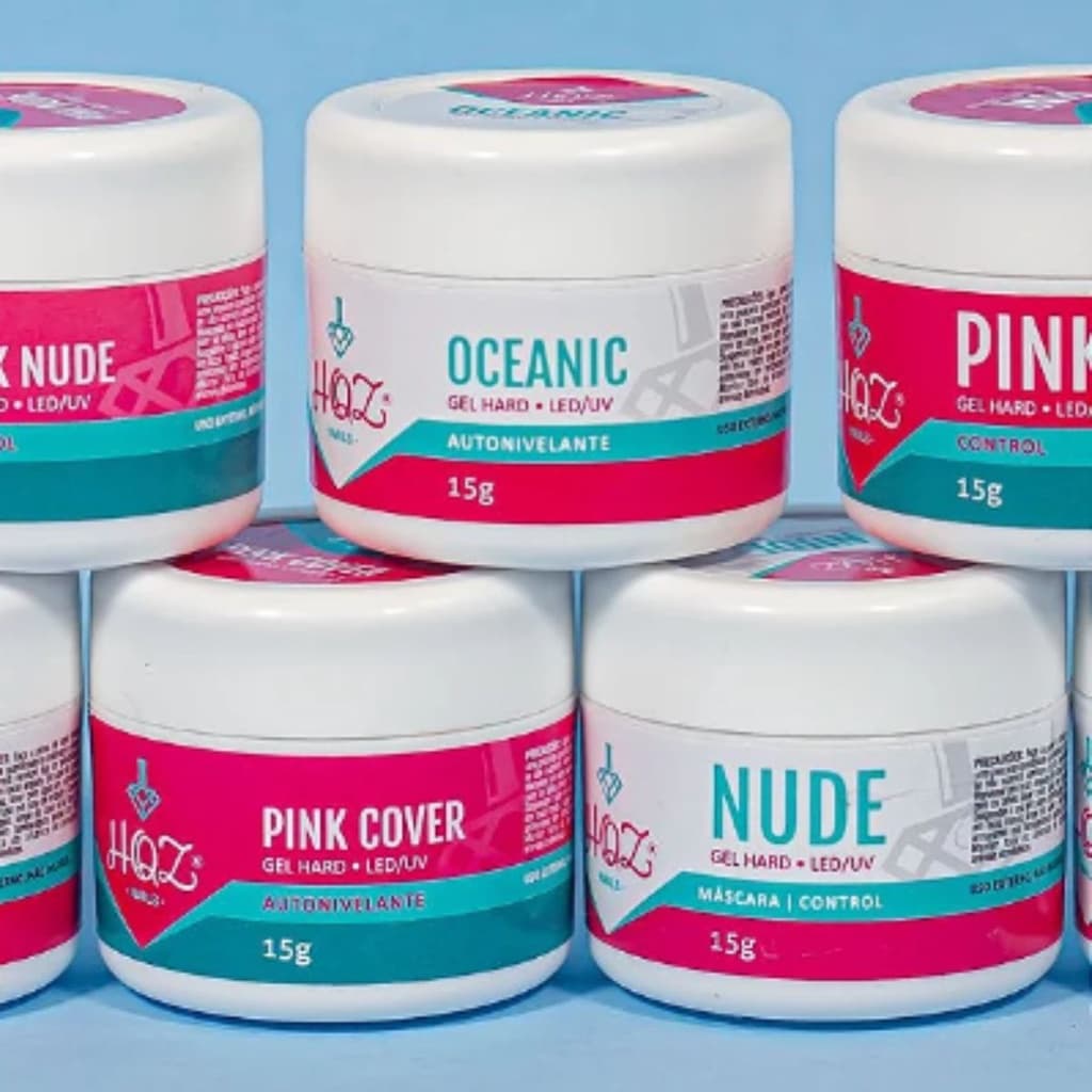 Gel HQZ Nails Hard 25g Linha Autonivelante e Linha Control