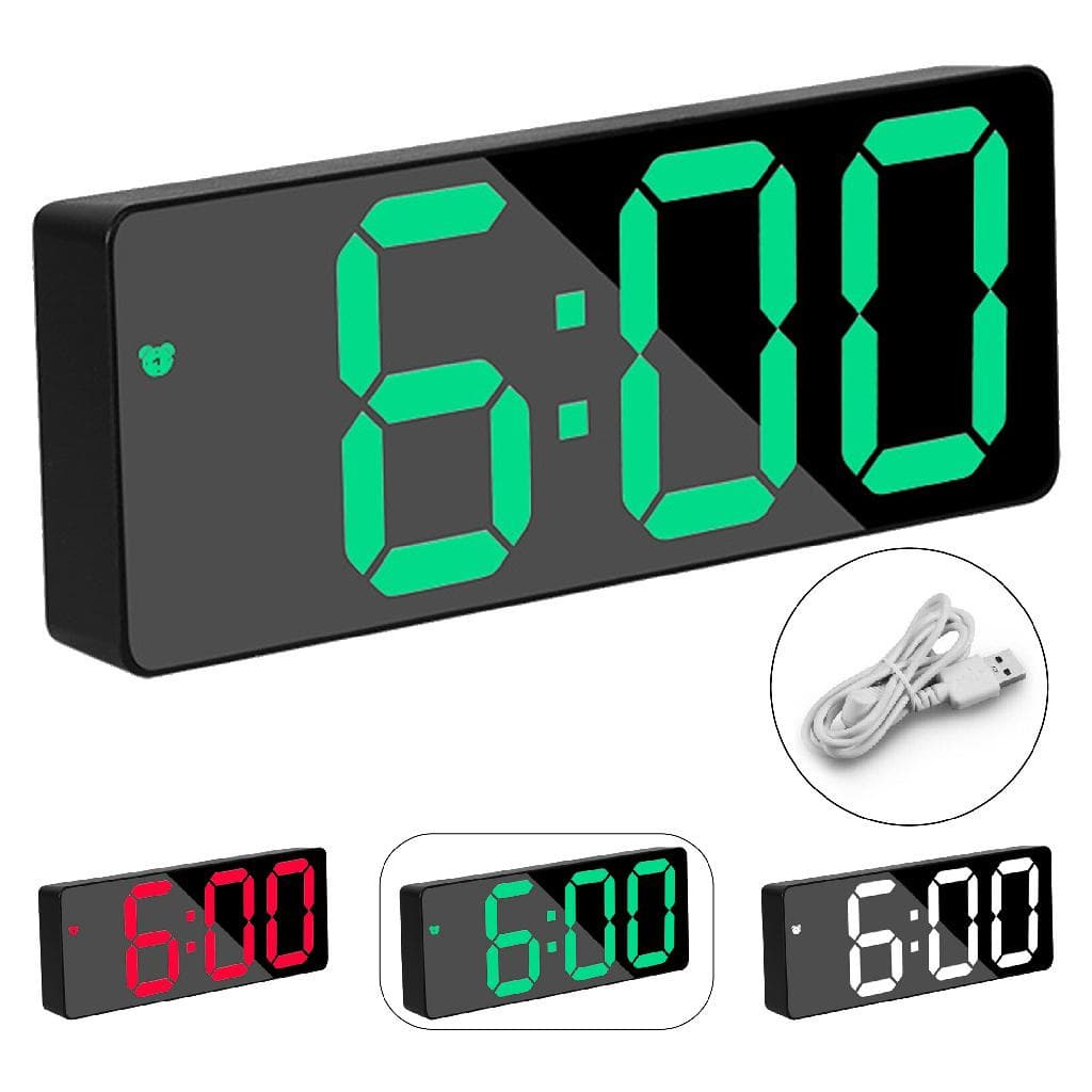 Relógio De Mesa Digital De Led Com Temperatura Alarme Linha Classic Luxo