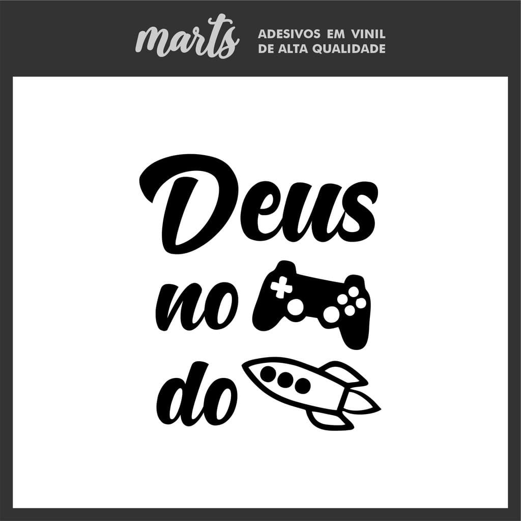 Adesivo Deus no Controle do Jato Frase Personalizar Carro Moto