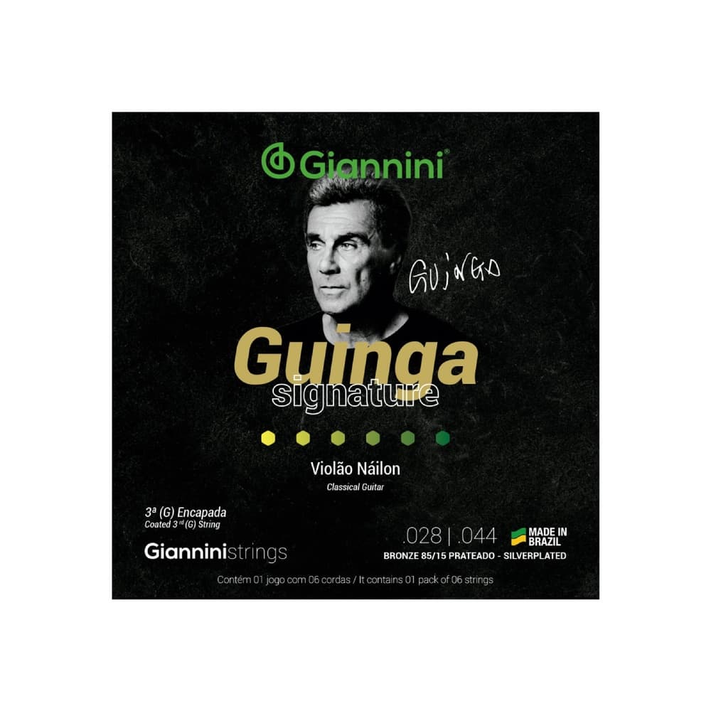 ENCORDOAMENTO GIANNINI P/ VIOLÃO DE NYLON SSCGG TENSÃO ALTA GUINGA