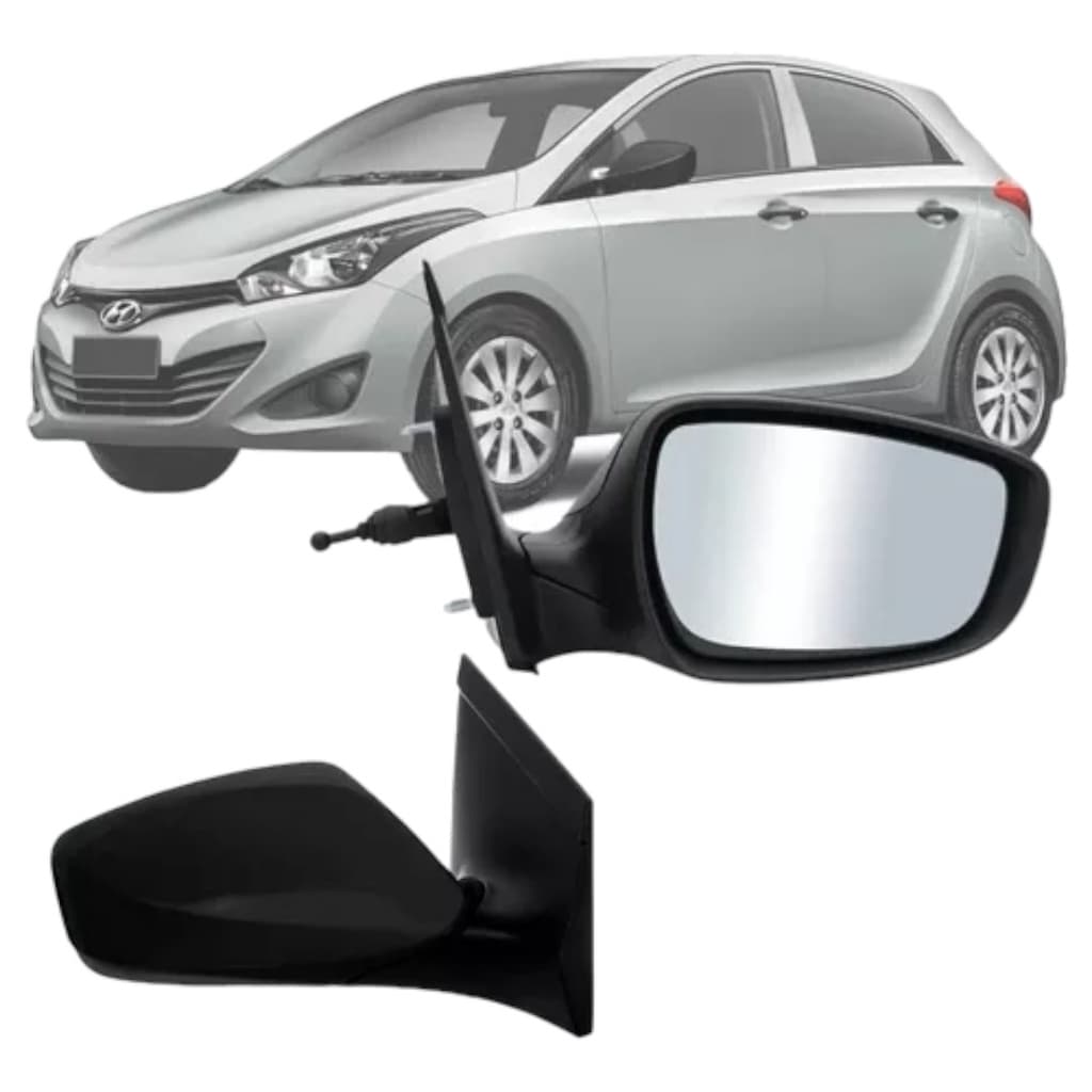 Retrovisor Hb20 2012 /13/14/15 e 16 Manual C/c (Sem Seta)