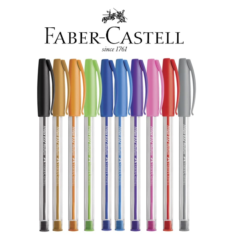 Kit Caneta Trilux Tradicional, Colors, Prata e Ouro - Faber Castell - Escolha seu kit