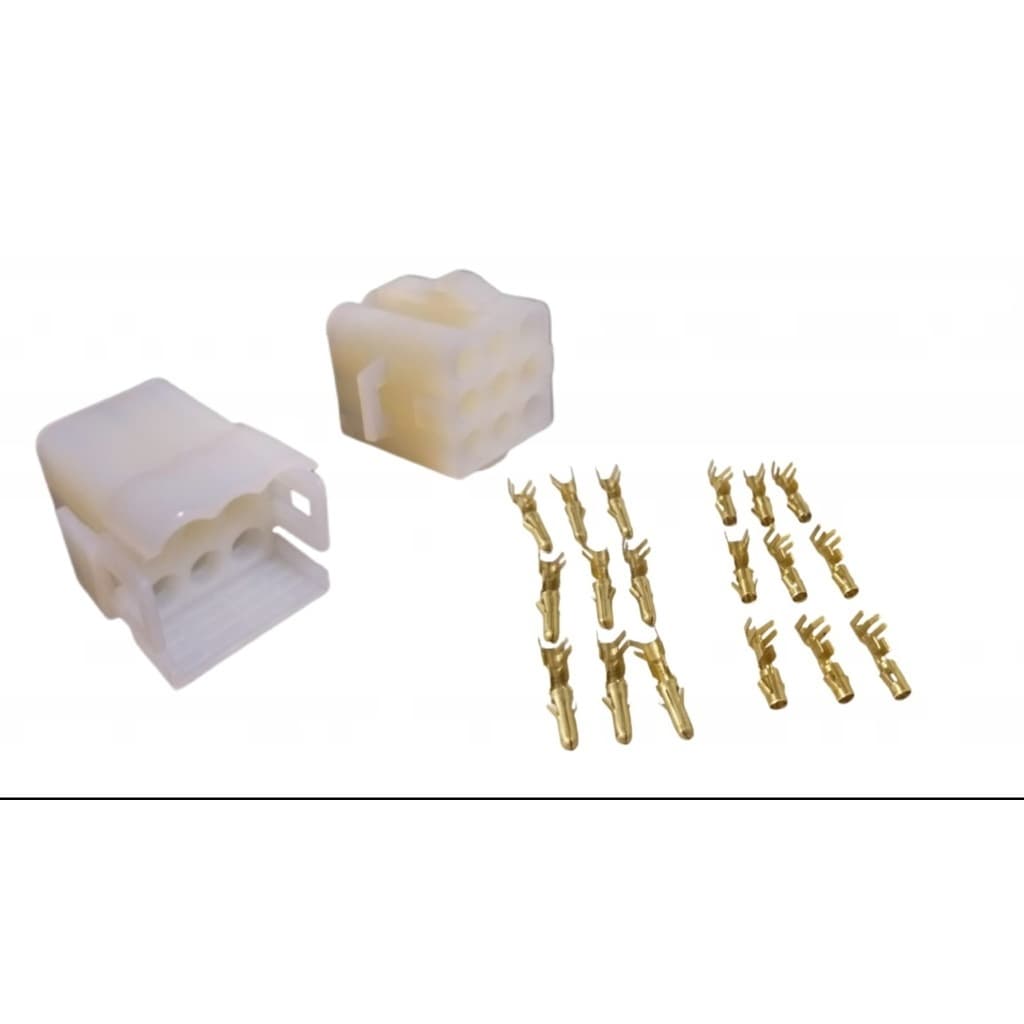 CONECTOR PLUG TOMADA 9 VIAS MACHO E FEMEA + TERMINAIS