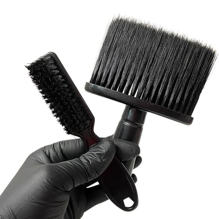 Kit Espanador + Escovinha de Disfarce Barbeiro Barbearia Preto