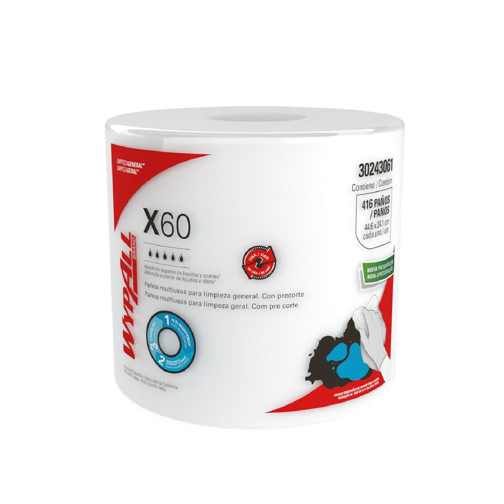 Rolo Branco 416 Panos Descartáveis WypAll X60 Kimberly Clark