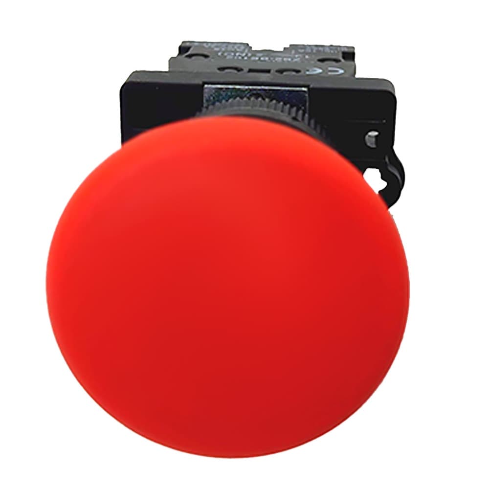 Botão Cogumelo de Emergência Sem Trava de Pulso Vermelho 1nf 22mm