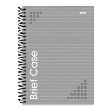Caderno Universitario Capa Dura 80fl Brief Case Cinza Spiral