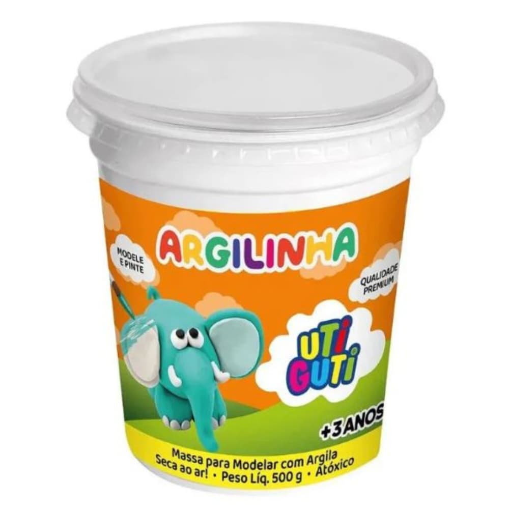 Massa De Modelar Com Argila 500g - Argilinha Uti Guti