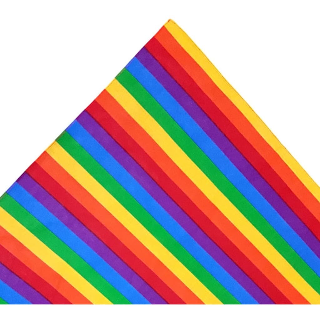 Bandana Lenço 55x55 Arco Iris 100% Algodão Lgbt