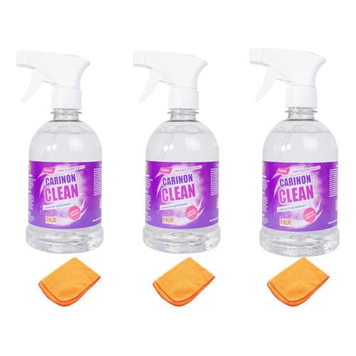 Kit 3 Limpador Quadro Branco Carinon Clean 500ml + Flanela