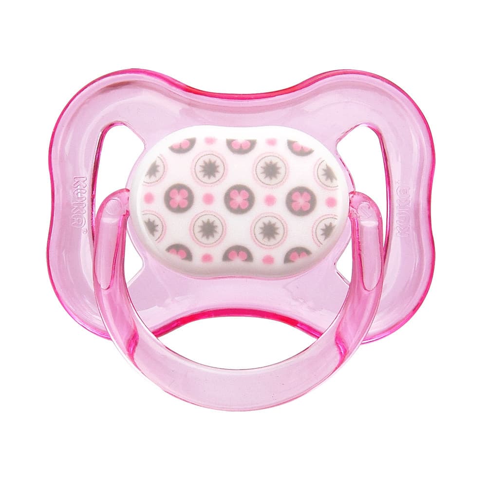 Chupeta Kuka Bico De Silicone Rosa Fase 2