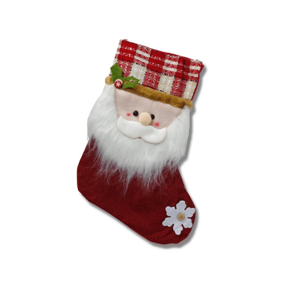 Meia De Natal 31cm De Feltro Tecido Enfeites De Natal