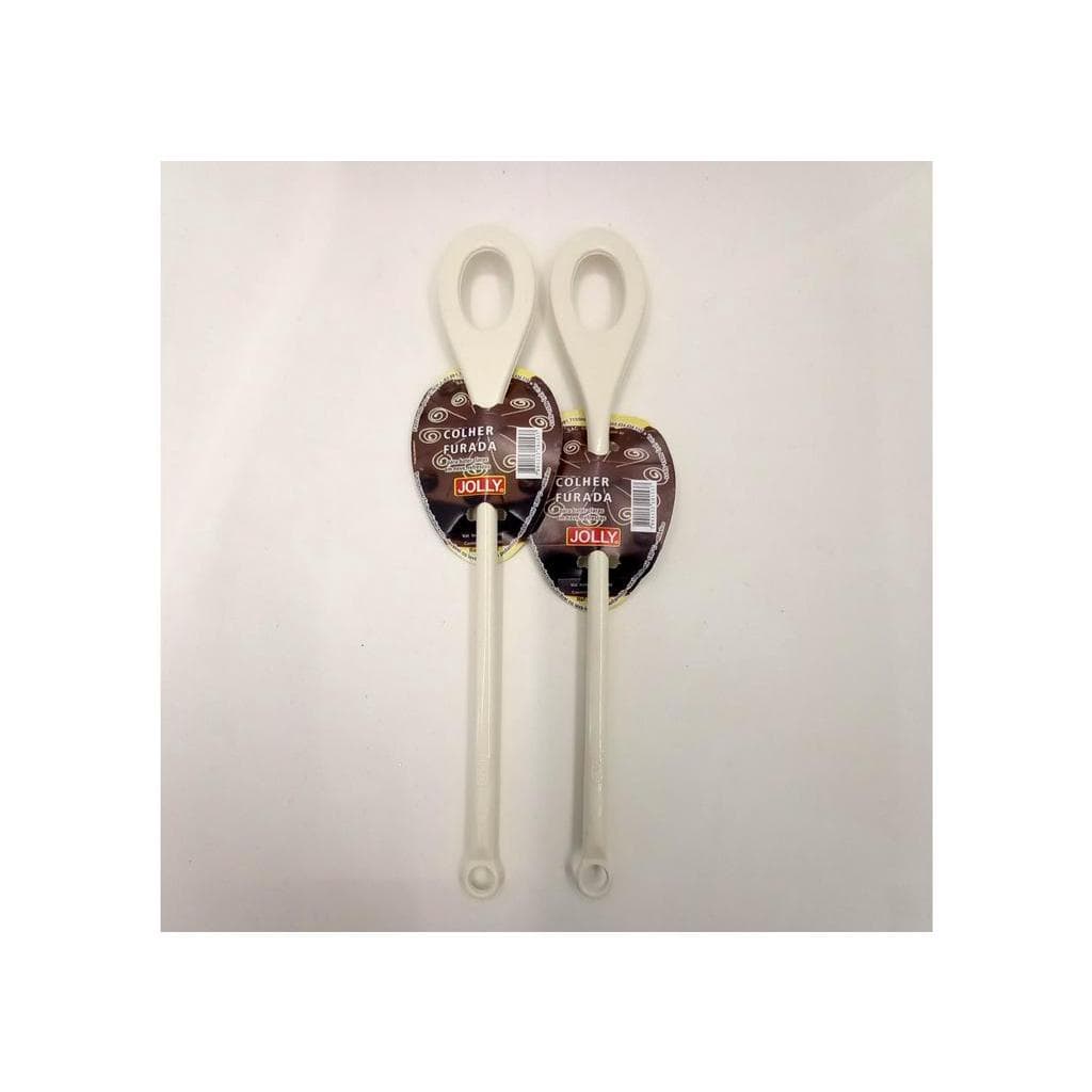 Kit de  2 Colheres Furadas para Bater Clara em Neve e Refresco Jolly