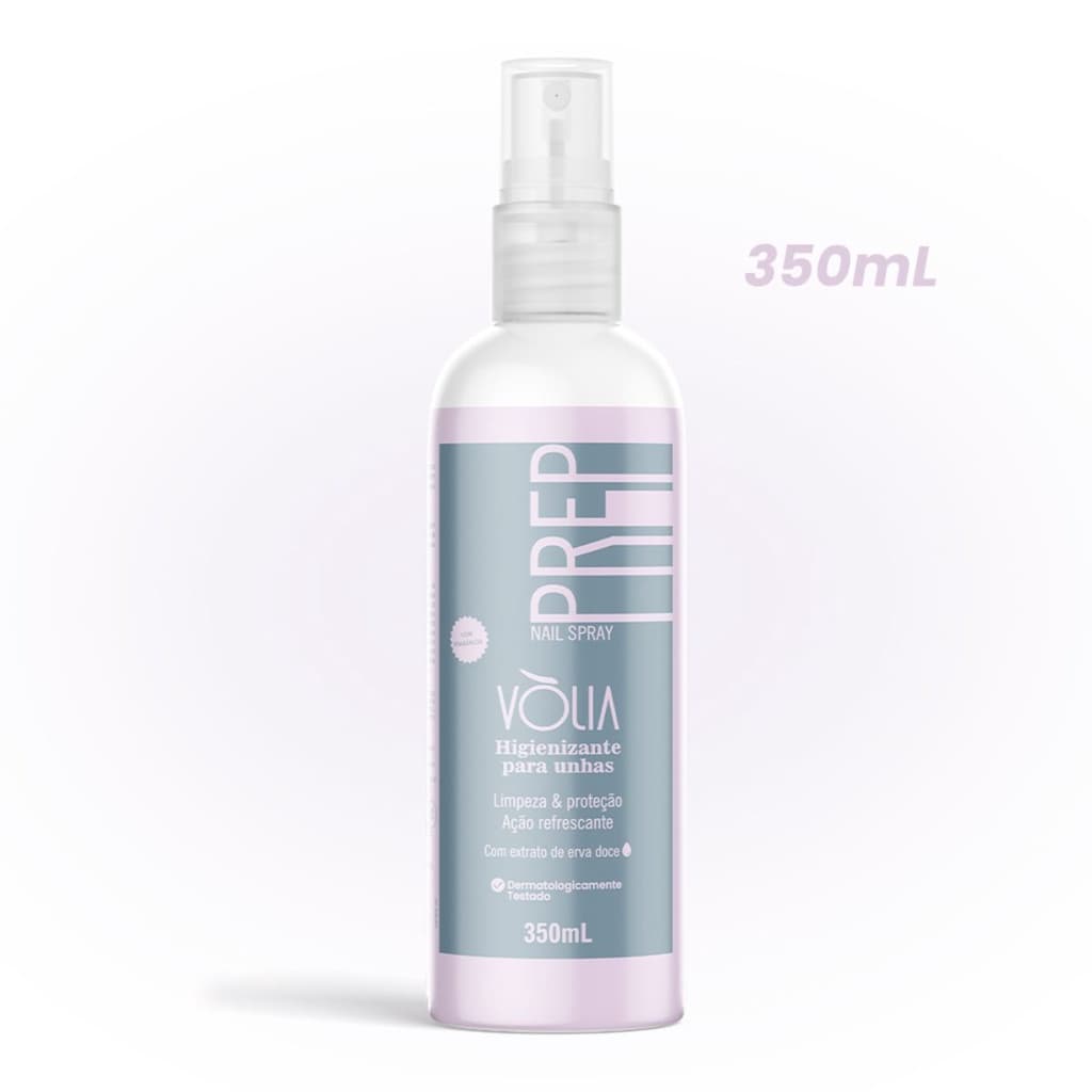 Prep Nail Spray Vòlia 350ml Higienizador de Unhas