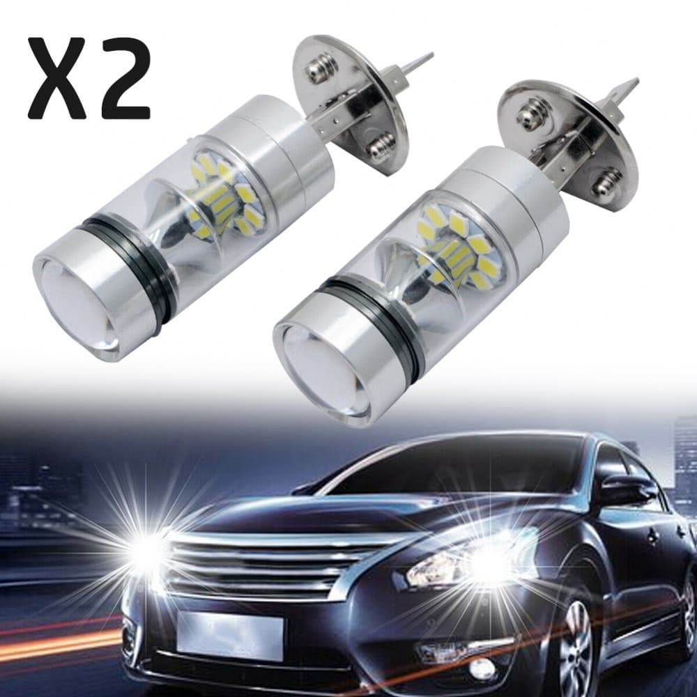 Durável De Alta Qualidade H1 100W Lâmpadas Carro Nevoeiro Luzes LED Branco H1 Farol =