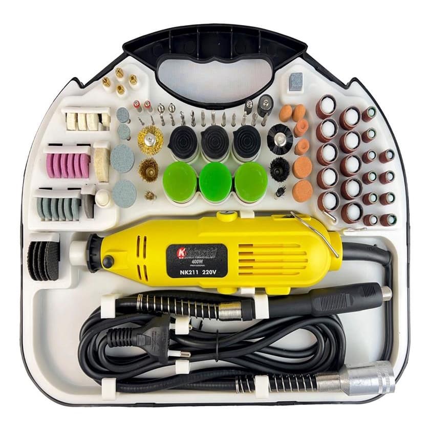 Micro Retifica 210pcs 400w Com Maleta E Eixo Flexivel - Envio imediato