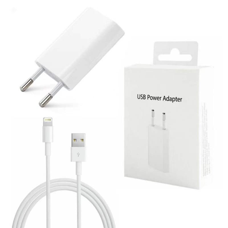 Apple 5W Adaptador De Energia Usb Ue Conversor Adaptador Cabo Usb Carregador Rápido Europeu 1 M Para Iphone 5 / 6 / 7 / 8 / X / 11 / 12 Pro Ma