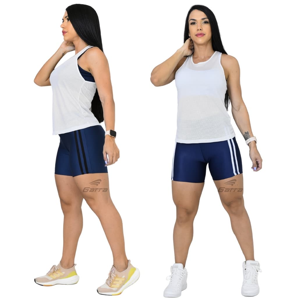 Kit Conjunto Regata Dry e Short Suplex Fitness Bermuda Cós Alto pra Academia e Atividade Física