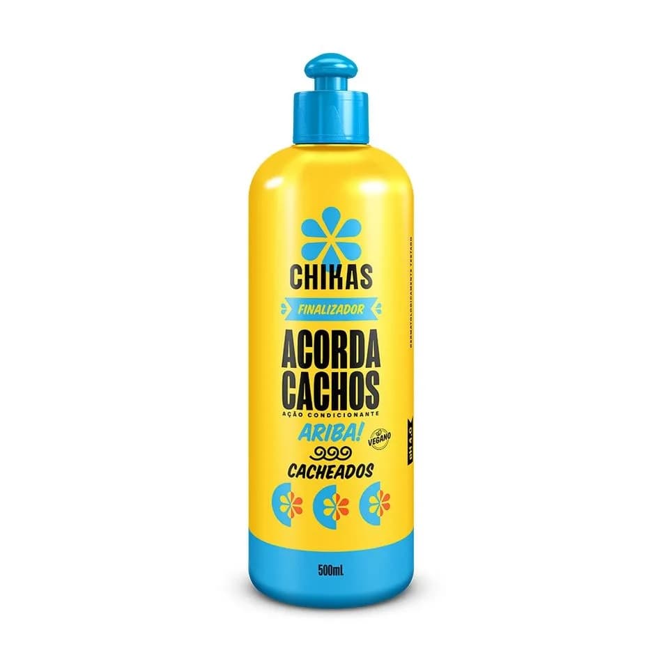 Finalizador Acorda Cachos Cacheados Chikas 500ml Proteção Térmica e Solar