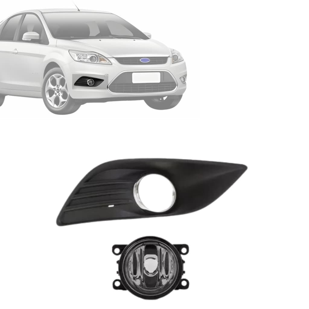 Grade Moldura Milha + Farol Milha Direito Focus 2009 2010 2011 2012