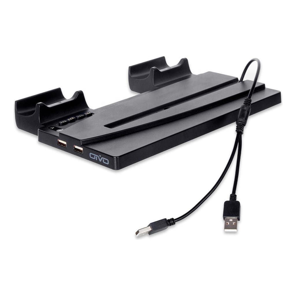 Base Suporte Vertical Ps5 Multifuncional Cooler Carregador Suporte Para Ps5 Carregador Duplo Usb Vertical Preto