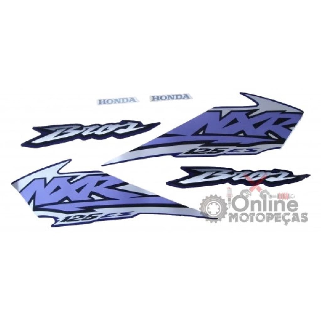 Jogo Adesivos NXR 125 Bros ES 2004 Azul LBM