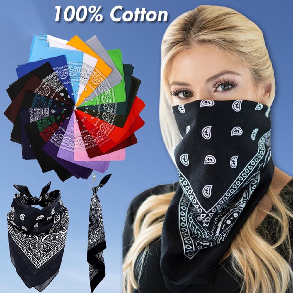 100 % Algodão Bandana Moda Hip Hop Lenço Quadrado 55cm * 55cm Preto Vermelho Impressa Para Mulher/Homem/Meninos/Meninas