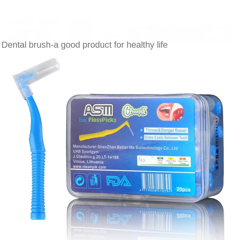 20Pcs Escovas Interdentais , Palhetas De Fio Dental Em L Para Brace , De Goma Slim Go Among Teeth