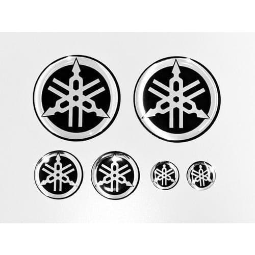 Kit Adesivos Logo Yamaha Resinado Cromado