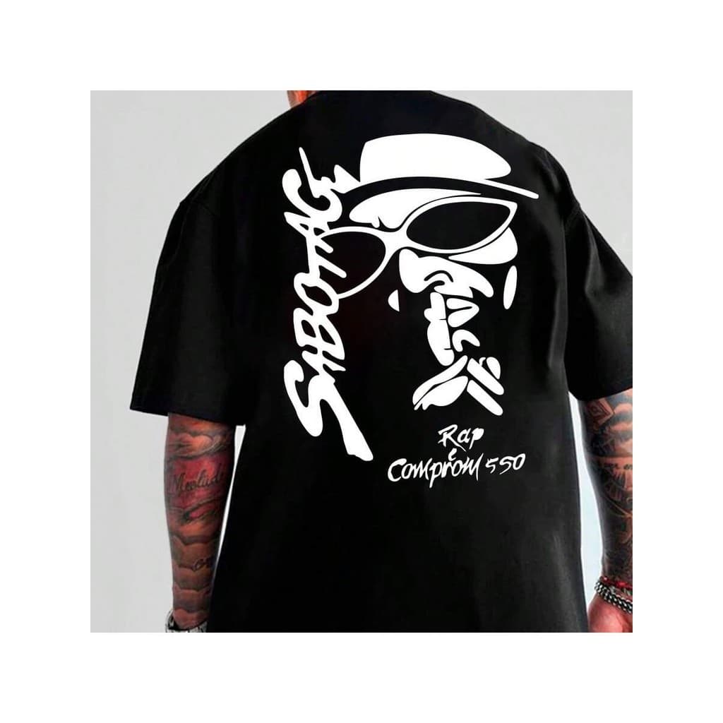 Camiseta Sabotage Rap É Comrpomisso Racionais Rapper Trap Musica Oversized
