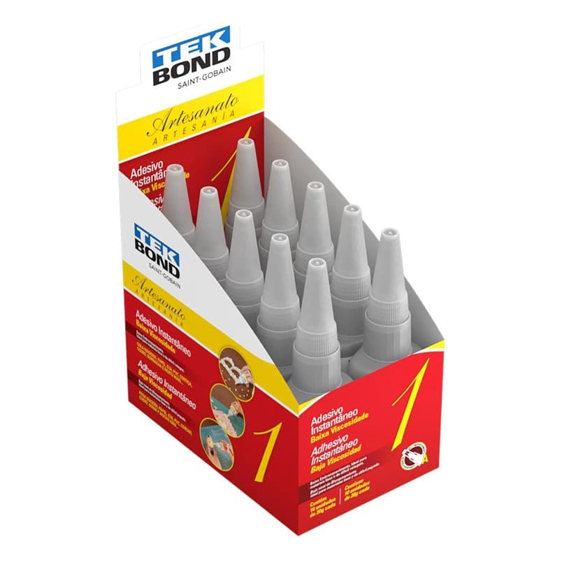 Kit 10 Cola Adesiva Tekbond N.1 20g Baixa Viscosidade