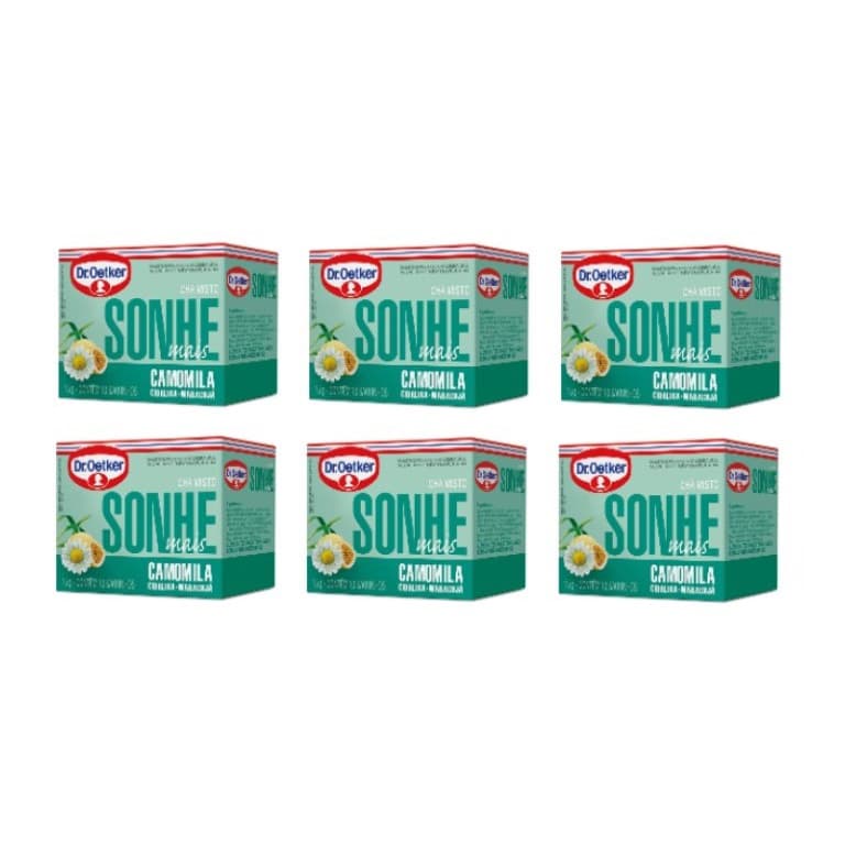 6un Chá Misto Sonhe Mais Camomila Cidreira Maracujá 10 Sachês - Dr. Oetker