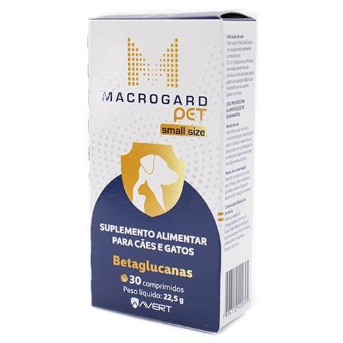 Suplemento Macrogard Pet Small Size para Cães e Gatos 30 comprimidos