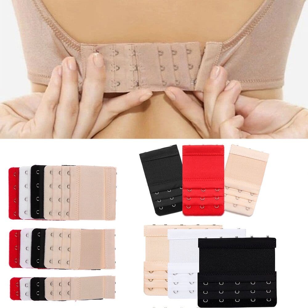 Extensores De Soutien Feminino De 3 Peças Elásticos De Extensão Esticado , 3 Linhas 1/2/3/4/5 Ganchos Disponíveis